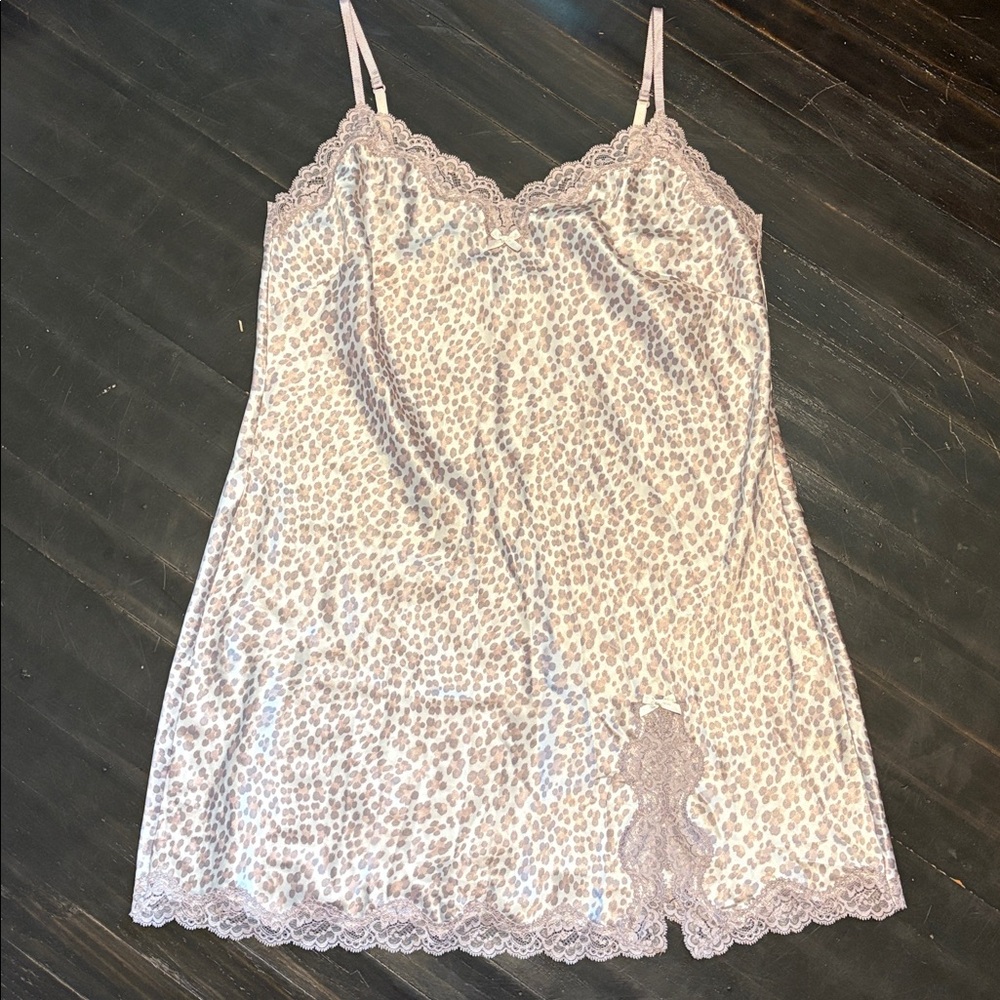 Leopard Print Lace Slip